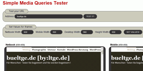 Simple Media Queries Tester