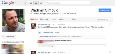 Vladimir Simovic auf Google+