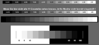 Graukeile: Testbilder um Monitor einzustellen