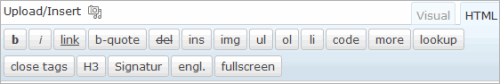 WordPress: die neuen Quicktags im HTML-Editor