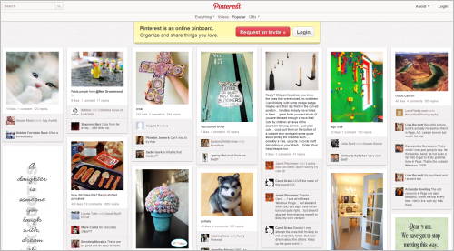 Pinterest-Startseite