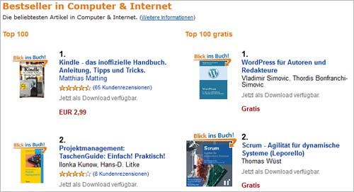 Amazon-Aktion: Platz eins aller kostenlosen Computer-Bücher