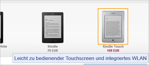 Amazon Kindle Touch wieder verfügbar