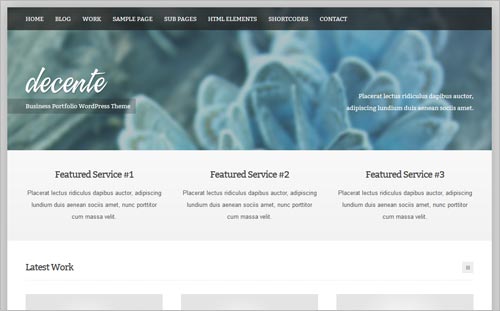 deCente: kostenloses Business-Theme für WordPress