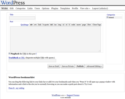 WordPress 1.2.2