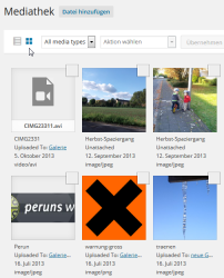 Erhöhte Übersichtlichkeit in der Mediathek von WordPress 4.0