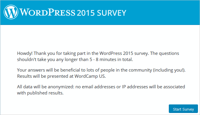 Die offizielle WordPress-Umfrage 2015